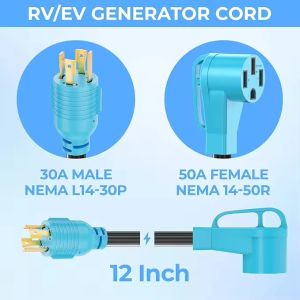 China NEMA L14-30P - 14-50R アダプターコード RV/EV用 高耐久 STW 10 AWG SJTW ワイヤー 米国電源ジェネレーター ハウス RV トレーラー キャンパー用 wholesale