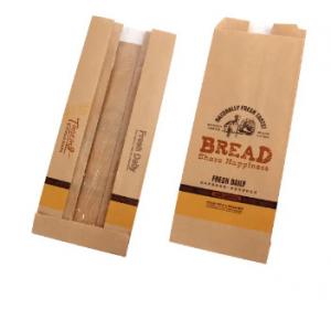 Brown Kraft Paper Bakery Bags With Window Packaging Eco Friendly