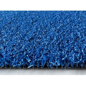 Multi Usage 16mm Artificial Grass Carpet Rug 5/32 Gauge Blue Synthetic Grass Tennis