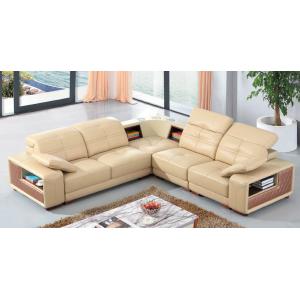 China luxury living room genuine leather sectional corner sofa with storage L type home sofa supplier