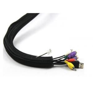 A fibra ótica à prova de fogo da rede da proteção utiliza ferramentas o ANIMAL DE ESTIMAÇÃO preto/chama de nylon - luva retardadora do cabo