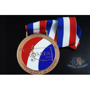 China Musical Notation Sports Events American Metal Award Medals Soft Enamel Fillled With Copper Plating supplier