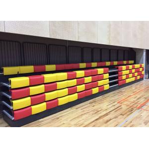 China Anti Slip Plywood Retractable Bench Seating Blow Molding For Arena / School supplier