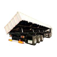 China Triaxle Side Payload 50T Tipping Trailer Truck Transporting Building Materials on sale