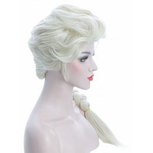 Women'S Long Beige Braided Cosplay Party Wigs Halloween Cosplay Wig For Adult