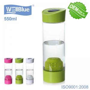China OEM PET Portable Alkaline Water Bottle Infuser Food Grade Material WellBlue Brand supplier