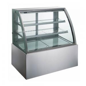 China Commercial Curve Glass Pastry Refrigerator Showcase For Bakery Digital controller supplier