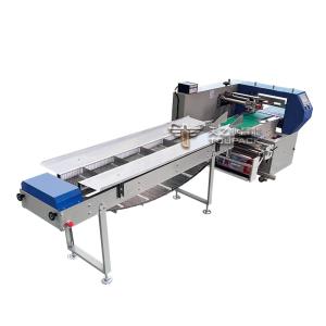 China Automatic Servo Motor Soap Bread Flatbread Bag Horizontal Pillow Flow Wrapping Packing Machine Pillow Bag Packing Machine wholesale