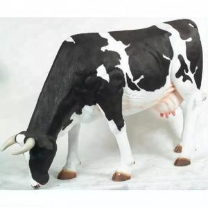China Realistic Animal Statue Waterproof Life Size Cow Sculpture Customized Available supplier