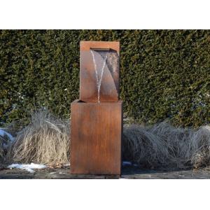 China Professional Corten Steel Garden Water Features Fountains 150cm Height wholesale