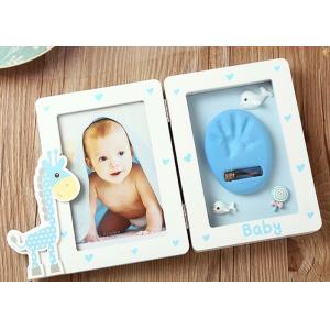 China Unique Baby Clay Frame Memorable Baby Handprint Clay Kit Photo Frame supplier