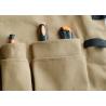 Brown Canvas Garden Tool Apron Adjustable Strap With 10 Pockets Custom size