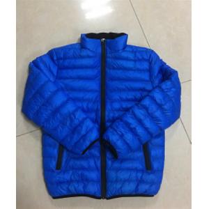Basic Section Womens Blue Padded Jacket 210t Printed Lining 500pcs MOQ