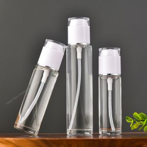 China Custom 1oz Clear Bulk Empty Lotion Bottles With Press Pump wholesale