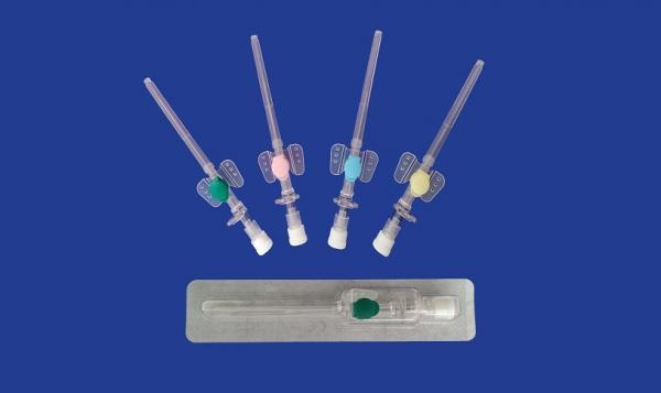 Safety Medical Disposable IV Cannula Pen Type With Small Wing And Port