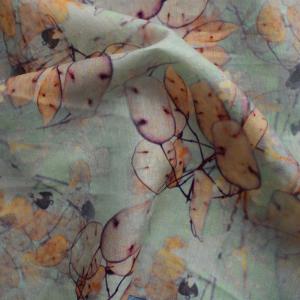 Twill Viscose Tie Dye Rayon Challis Fabric meaning Floral Digital Printed