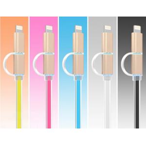 China High Speed 2 In 1 USB Li Ion Battery Charger Mobile Charger Usb Cable 100mm Length supplier