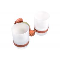 China Commercial Double Tumbler Holder Rose Gold Color Bathroom Products For Hotel on sale