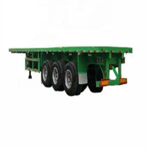Multi-Axle SINOTRUK 28FT 40 FT  Platform Flat Bed Semi Trailer With Higher Loading Capacity And  Longer Service Life