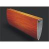 Floating Commercial Ceiling Tiles , Aluminum Wooden Tube With Bullet shaped