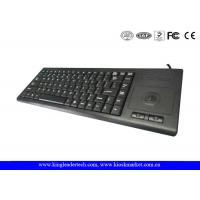 China Plastic Industrial Computer Keyboard With Function Keys And Integrated Trackball on sale