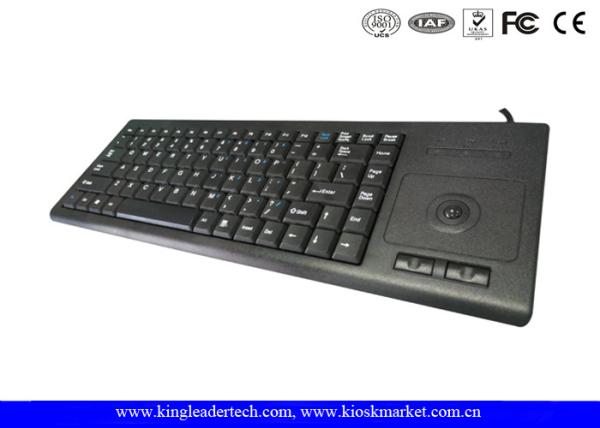 Teclado de ordenador industrial plástico con llaves de funcionamiento y el Trackball integrado