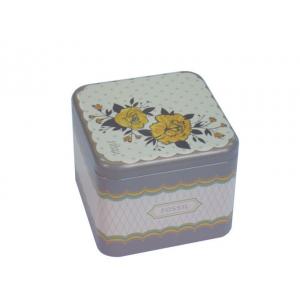 China 0.23mm Fossil Watch Tin Box Square Fossil Watch Metal Container with Sponge supplier