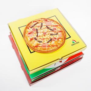 China Custom Design Various Size Eco Friendly Black Pizza Box Kraft Corrugated Paper Packaging Bulk Slice Pizza Box wholesale
