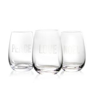 Best sellers transparent lead free crystal stemless red wine glass cup  with engraving decoration