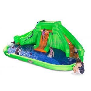 Custom Crocodile Theme Water Slide Inflatable Splash Play PVC For Kids