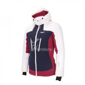 Womens Waterproof Breathable Winter Ski Jacket With Detachable Hood