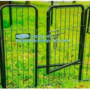 China Aluminum simple easily assembled Big single-door large steel dog animal cage, Puppy Cage 8 Panel Metal Fence Run Garden supplier