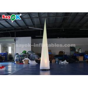 China Portable  Inflatable Lighting Decoration Column Lighting Cone White Fabric supplier