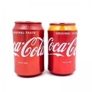 Stubby Sleek Slim Coca Cola Aluminium Coffee Cans For Beverages 330ml
