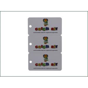 Customized Greeting Plastic Gift Cards Hole Punched Design Non - Contact Type