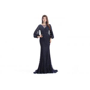 Saudi Arabic Mermaid Long Sleeve Evening Gowns Off - Shoulder Muslim Sexy Style