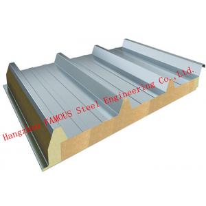 Recycled Usage Fire Resistant Rock Wool Sandwich Panels Easy Installation Roof Systems