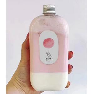 China Food Grade Milk Tea Plastic Beverage Bottles 500ml Bpa Free Decorative Design supplier