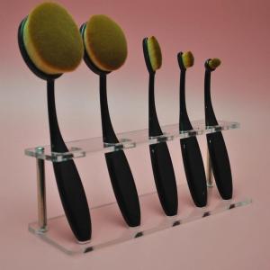 China Clear Acrylic 5pcs Brush Foundation Makeup Brushes Holder Shelf Display Stand supplier