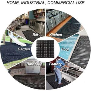 Anti-Fatigue Rubber Floor Mat Commercial Grade Grease Resistant Non-Slip Recycle Tyre Floor Mats For Restaurant Kitchen