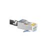China Complèces industrielles en vrac CAT6 RJ45 avec boîtier transparent et contacts plaqués d'or de 50 microns pour Ethernet 1 Gbps wholesale