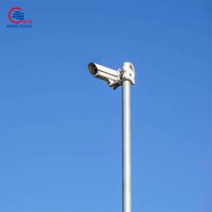 China Galvanized CCTV Steel Pole Hot Dip 4M 6M Security Camera Light Post supplier