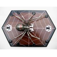 decorative metal spider on wooden board 9512026