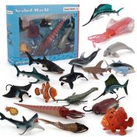 China Simulation Sea Life Animals Model Kit Action Figures Miniature Education Kids Toys For Boys on sale