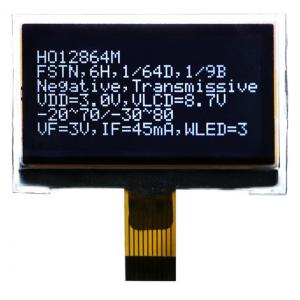 China 2.4 Inch Graphic LCD Display 128X64 Dots FSTN Cog LCD Display Module supplier