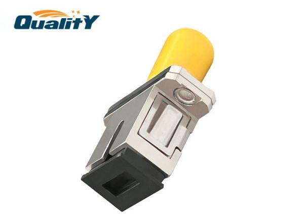 Yellow SM Optical Fiber Adapter , SC TO ST Fibera optics Adapter