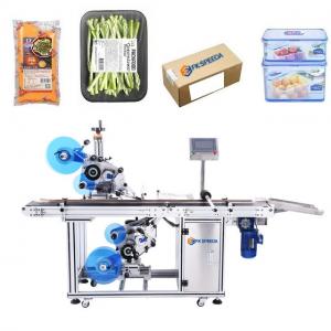 China FK814 Auto Top Bottom Flat Surface Labeling Machine For Pouch Bag Sachet Box Case Jar 2 Si Tolerance ±1mm supplier
