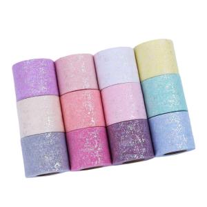 China Hot Stamped Dots Tutu Tulle Roll 100% Polyester Organza Fabric 10gsm supplier