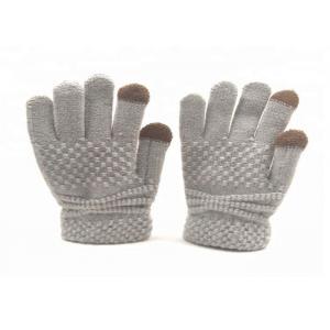 China Fashion Touchscreen Winter Gloves Custom Logo Knitted Style For Daily Life supplier