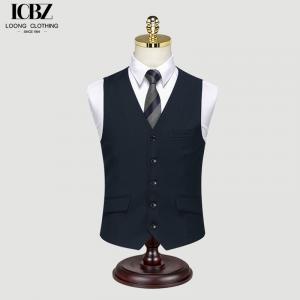 Korean Slim Fit Woven Navy Blue Suit Vest for Men Gender Men Professional Formal Vest